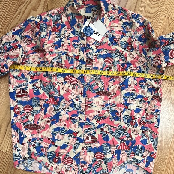 New! Chufy x Andre Saraiva medium vibrant printed front button shirt. - Picture 13 of 16